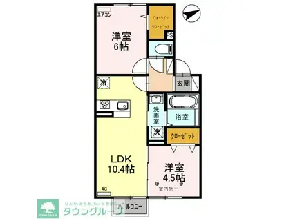 シャトーフェニックスII B(2LDK/2階)の間取り写真