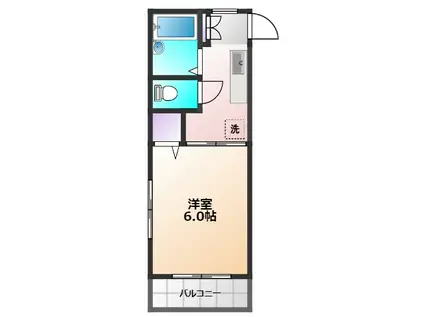 リーフハウス貫井北町(1K/2階)の間取り写真