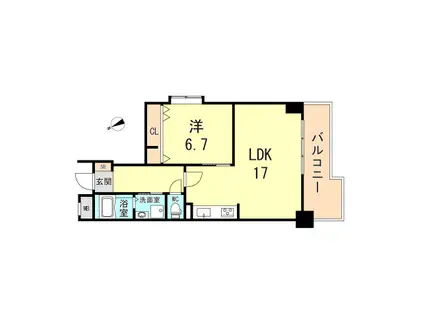 グランシャリオ(1LDK/7階)の間取り写真