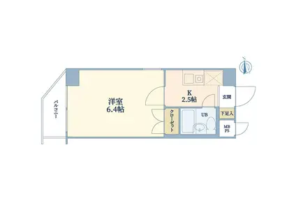 日神パレステージ三鷹(1K/2階)の間取り写真