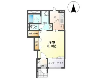 イーストコーポII(1K/1階)の間取り写真