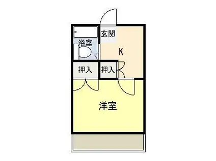 パークコート君津(1K/1階)の間取り写真