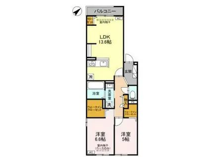 FARO(2LDK/3階)の間取り写真