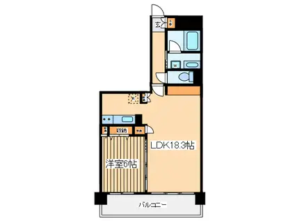 エル・エー・プライル新横浜(1LDK/10階)の間取り写真