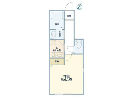 HALE NANI(1K/1階)の間取り写真