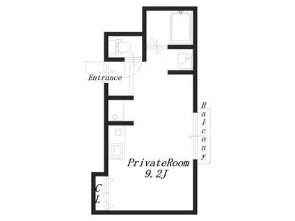 メロディハイム神宮前(ワンルーム/2階)の間取り写真
