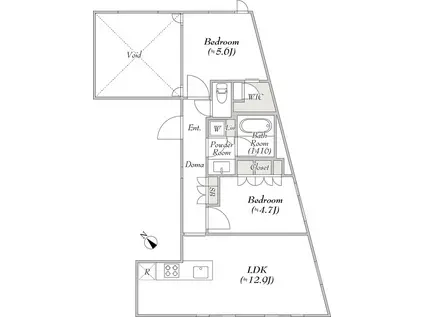 レグノ・コラージュ(2LDK/3階)の間取り写真