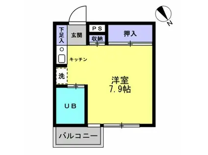 アメニティ西八王子(ワンルーム/3階)の間取り写真