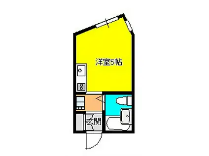 フレッシュメント(ワンルーム/1階)の間取り写真