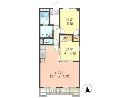 リエス豊田浄水(2LDK/1階)の間取り写真