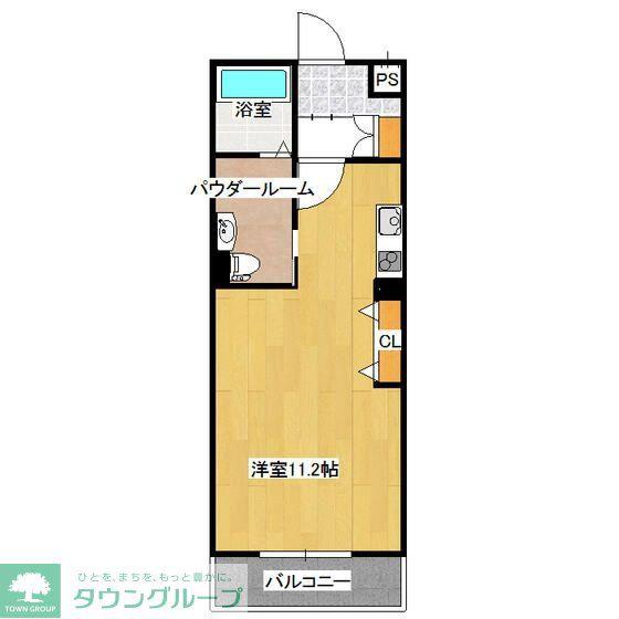 ガーデンコート(ワンルーム/4階)の間取り写真