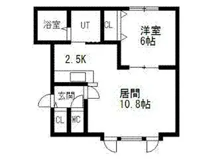 メゾン・ド・ユウキIII A(1LDK/1階)の間取り写真