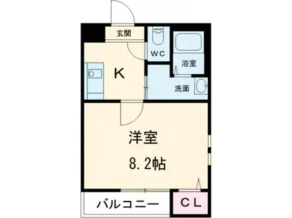 フジパレス堺もずサウスII番館(1K/3階)の間取り写真
