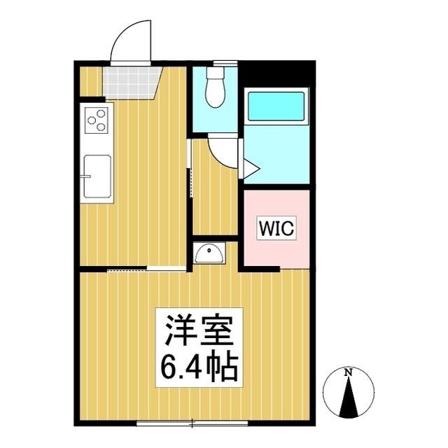 フレグランス中屋(1K/2階)の間取り写真