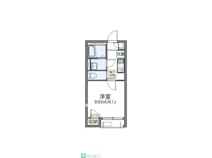 レオネクストフレシールコート(1K/1階)の間取り写真