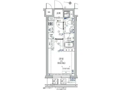 ARTESSIMO CARO アルテシモ カーロ(1K/3階)の間取り写真