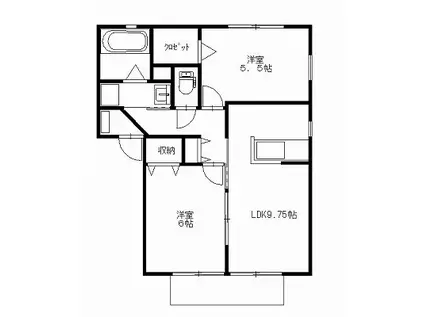 スペランツ(2LDK/2階)の間取り写真