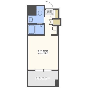 グランツ西大橋(ワンルーム/11階)の間取り写真