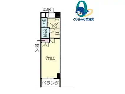 キャッスル一社(1K/5階)の間取り写真