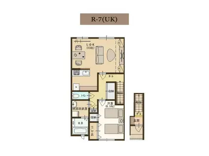 ユーソニアン・エトワールB(1LDK/2階)の間取り写真