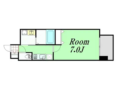 ファーストフィオーレ江坂江の木町パークサイド(1K/2階)の間取り写真