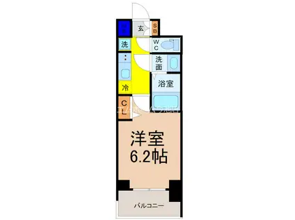 メイクスアート大曽根(1K/8階)の間取り写真