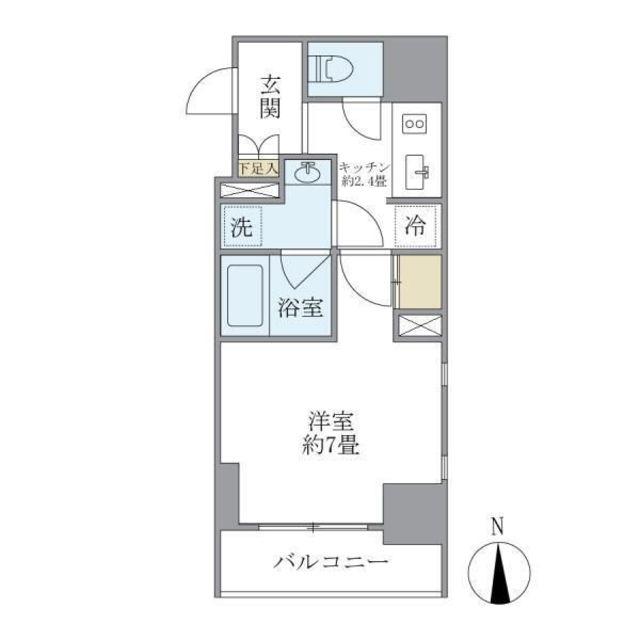 KDXレジデンス神田(1K/5階)の間取り写真