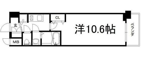 アール京都グレイス(1K/3階)の間取り写真