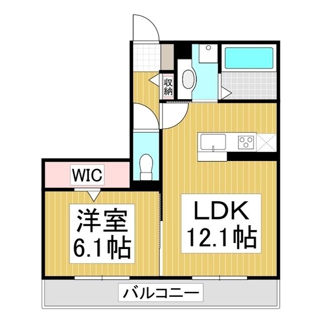 えんてらす宮川(1LDK/2階)の間取り写真
