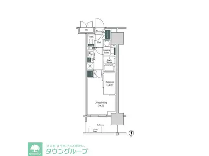 ブルックサイドレジデンス木場(2K/5階)の間取り写真