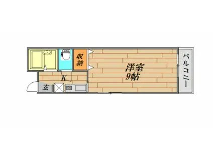 白島森野ビル(1K/10階)の間取り写真