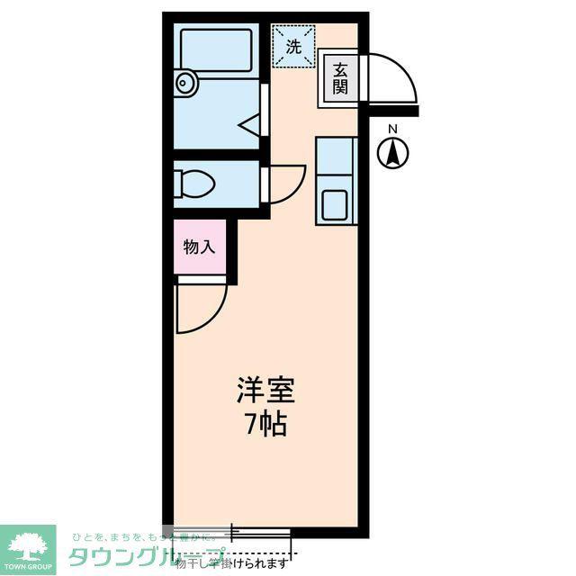 コーポミロス(ワンルーム/1階)の間取り写真