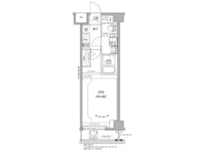 リルシア グランデ 川崎大師公園(1K/1階)の間取り写真