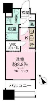 パークアクシス福岡県庁前(ワンルーム/3階)の間取り写真