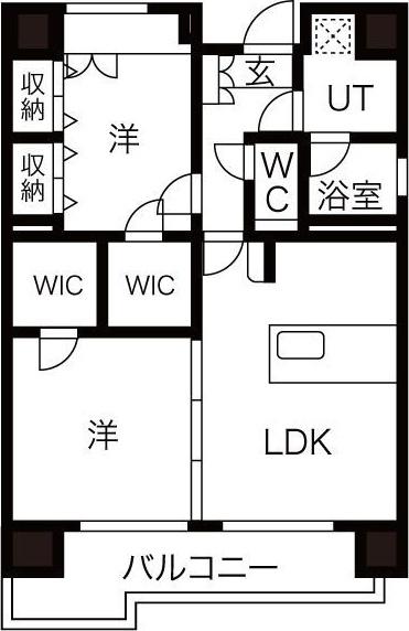 C.P.PURE1608(2LDK/10階)の間取り写真