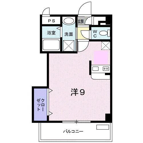 アルバ・セレーノ(1K/2階)の間取り写真