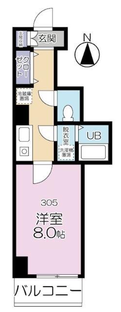 RHOUSE21(1K/3階)の間取り写真
