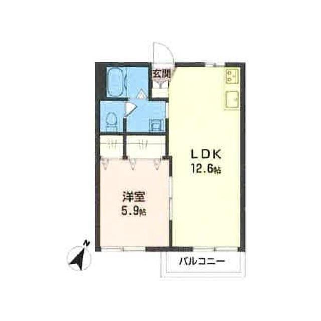 ファミール純(1LDK/1階)の間取り写真