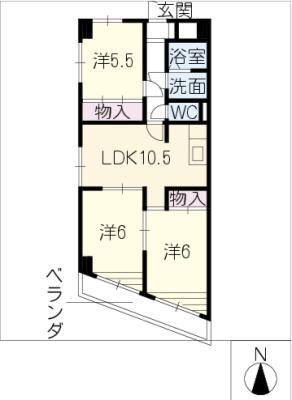 ルミエール日進I(3LDK/3階)の間取り写真