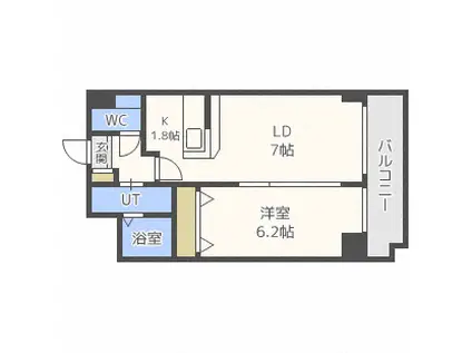 エステラアネックス(1LDK/5階)の間取り写真