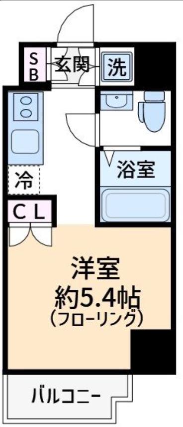セントパレス池袋(ワンルーム/13階)の間取り写真