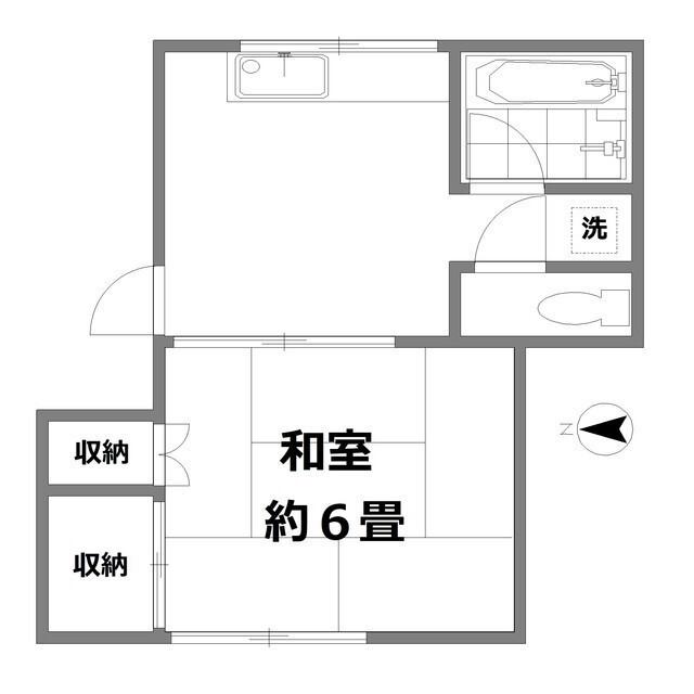 イマナリハイツ(1K/2階)の間取り写真