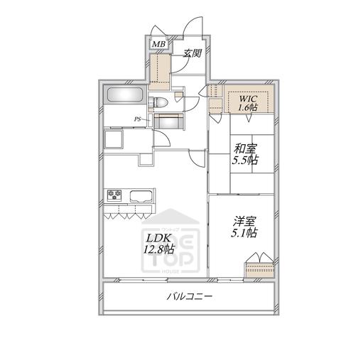 ウエスタンハイツ18(2LDK/3階)の間取り写真