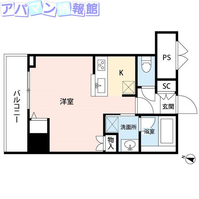 パークソレイユ弐番館(ワンルーム/4階)の間取り写真