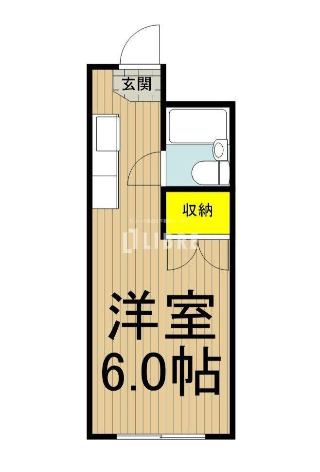 ハイツタケハナ(1K/1階)の間取り写真