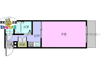 クレインコート東園(1K/2階)の間取り写真