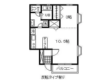 アーバンライフ5番館(1LDK/2階)の間取り写真