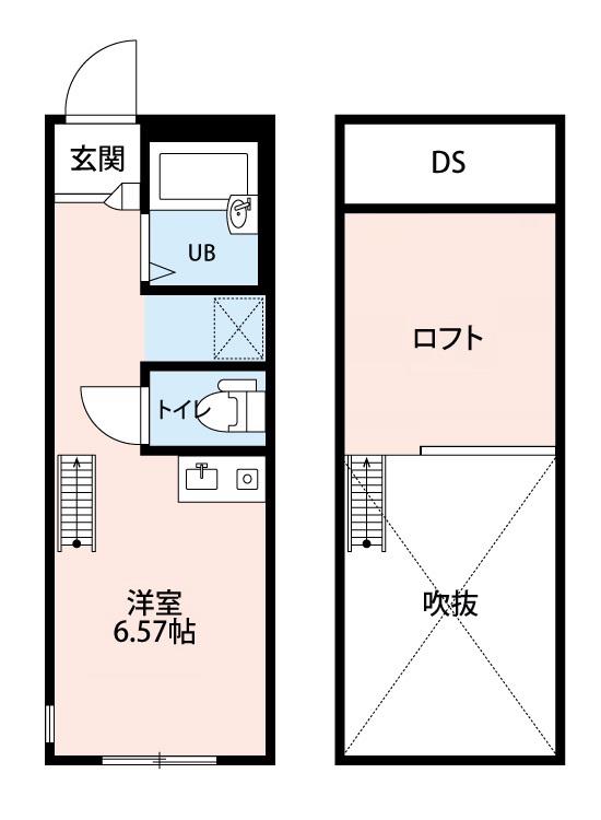 プランドール西鶴間(ワンルーム/2階)の間取り写真