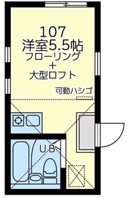 ユナイト能見台エルドレッド(ワンルーム/1階)の間取り写真