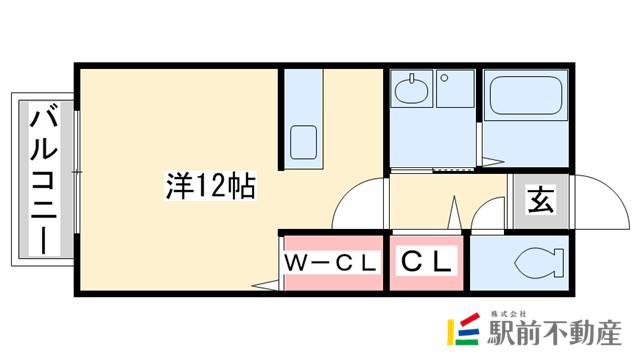 ヴィブレカプチーノ(ワンルーム/1階)の間取り写真